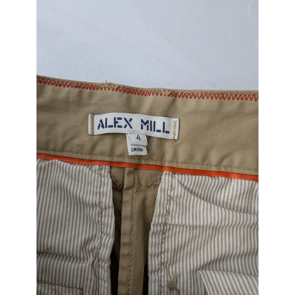 Alex Mill Cotton Straight Leg Pants Women's Size 4 Tan Utility - Picture 4 of 11